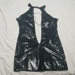 Black Laceup BodyCon Dress